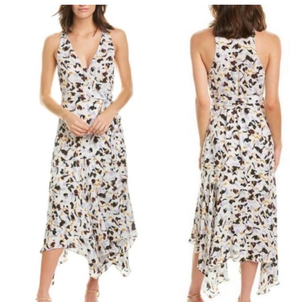 A.L.C. Asymmetrical Dress in Black and White Print